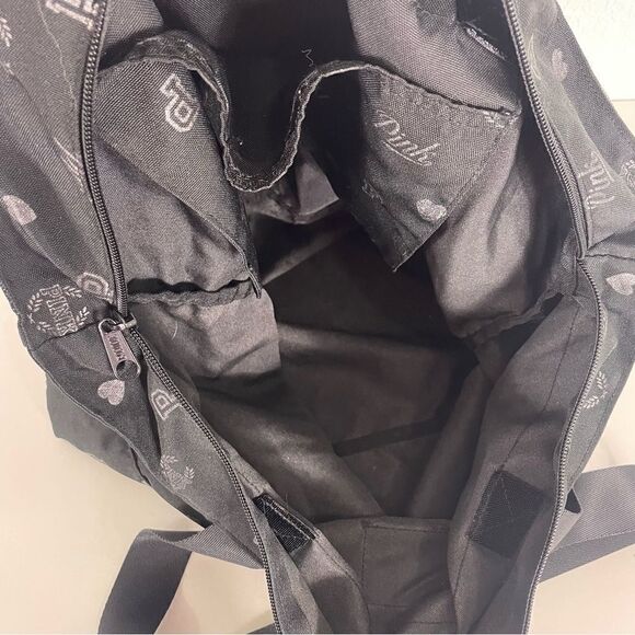 Victoria’s Secret Pink Black Monogram Logo Zipper Close Tote Bag - Picture 5 of 6